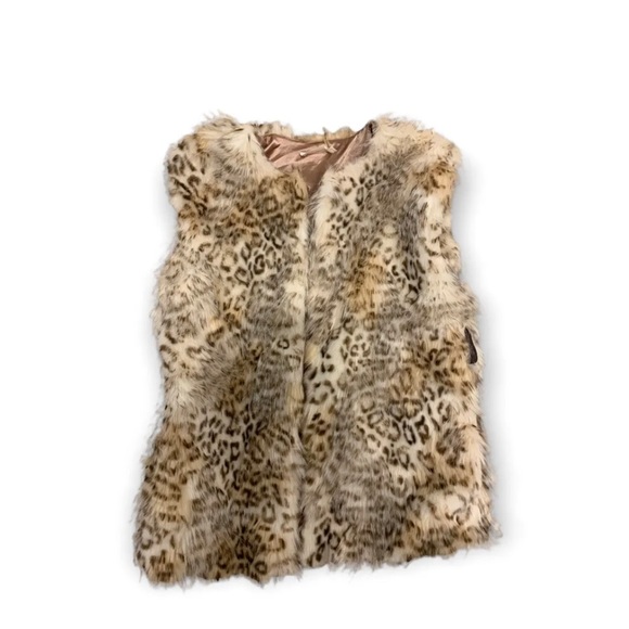 Luminere Jackets & Blazers - Faux Leopard Fur Vest